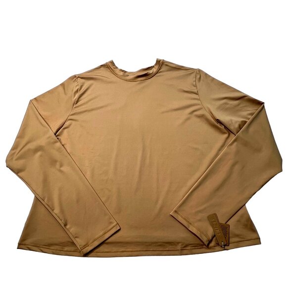 SKIMS Swim Long Sleeve Shirt Rash Guard Ochre 3X - Picture 2 of 9